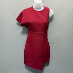 Express Womens Bodycon Red Short Sleeve Lined Dress Size 0